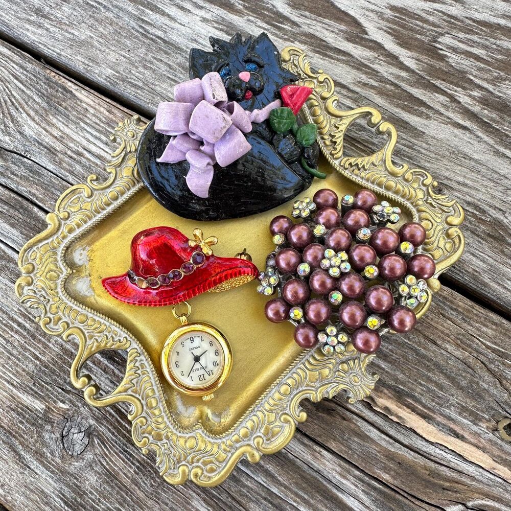 Vintage Jewelry Craft Lot Broken Brooches Brooch Lot Crafting Jewelry Scrap Jewe